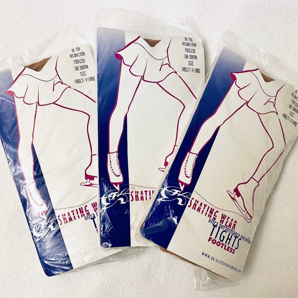 GK Skating Wear footless Figure Skating Tights